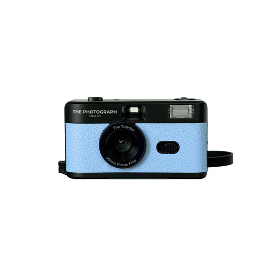 The Traveler in Powder Blue reusable 35mm film camera - The Photograph Film Co.